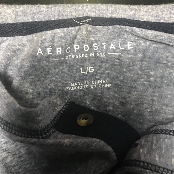 Aeropostale Blue Henley T-Shirt - Picture 4 of 6